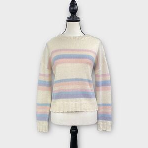 $188 Rails Sweater Womens X-Small Lani Sunset Striped Wool Alpaca Cream Colorful